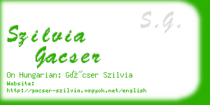 szilvia gacser business card